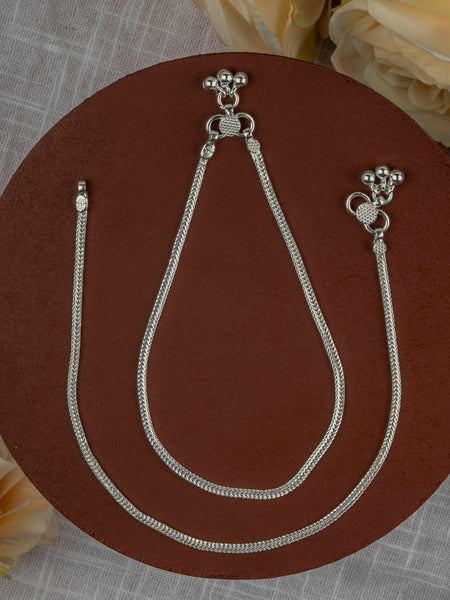 Minimalist Plain Silver Look Payal for Girls – Daily Wear Anklet