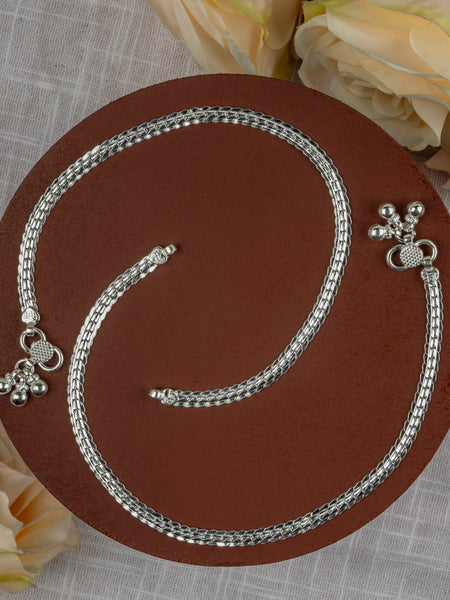 Minimalist Plain Silver Look Payal for Girls – Daily Wear Anklet