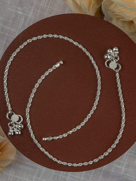 Minimalist Plain Silver Look Payal for Girls – Daily Wear Anklet