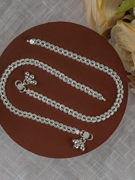 Minimalist Plain Silver Look Payal for Girls – Daily Wear Anklet