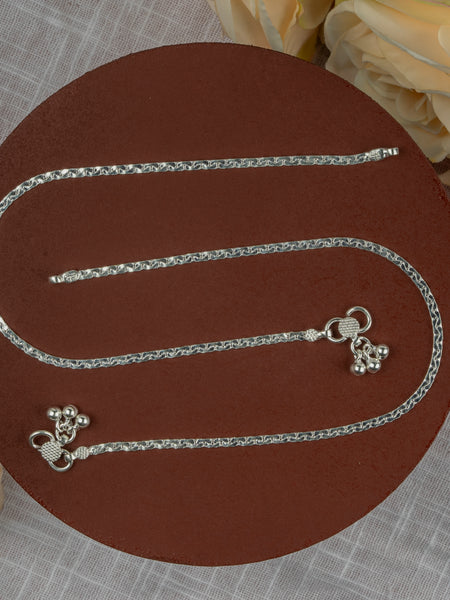 Minimalist Plain Silver Look Payal for Girls – Daily Wear Anklet