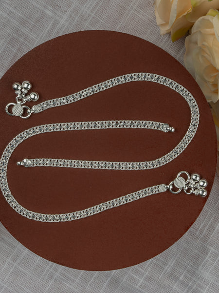 Minimalist Plain Silver Look Payal for Girls – Daily Wear Anklet