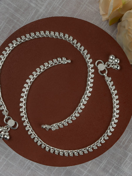 Minimalist Plain Silver Look Payal for Girls – Daily Wear Anklet