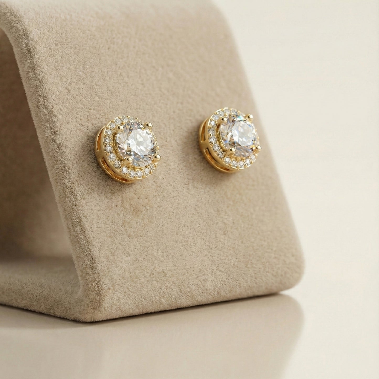 Classic Halo Stud Earrings | Made With Pure 925 Silver