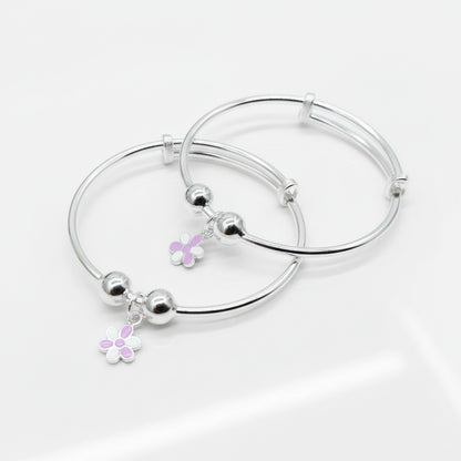 Little Bloom Adjustable Kids Kada Set (13.2g) - 92.5 SIlver
