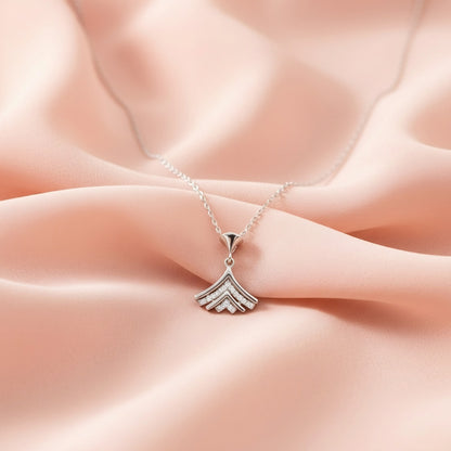 Minimal Chevron 92.5 Silver Pendant Set Elegant Daily Wear