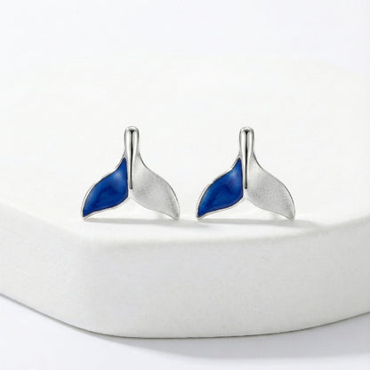 Whimsical Mermaid Tail Studs | Made With Pure 925 Silver