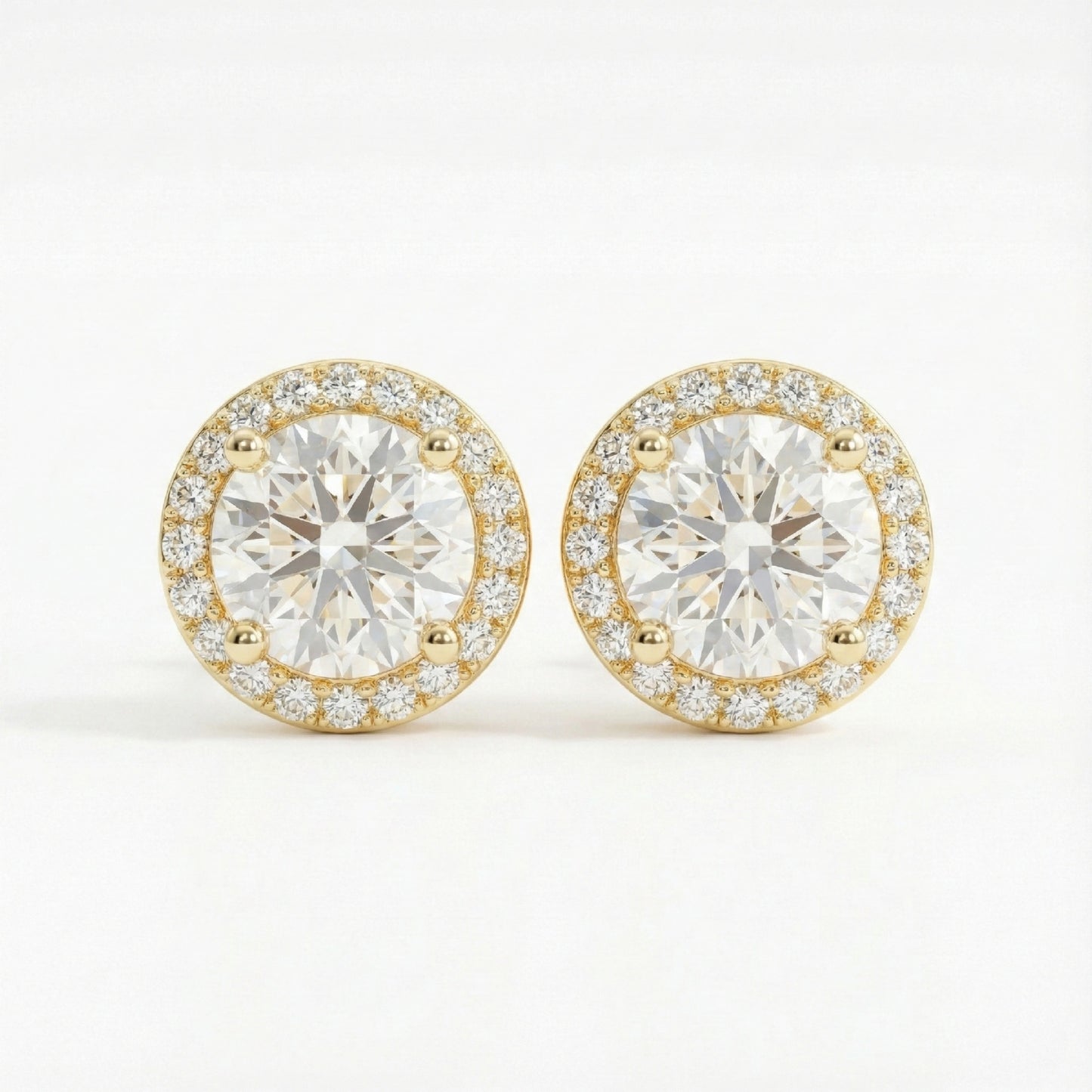 Classic Halo Stud Earrings | Made With Pure 925 Silver