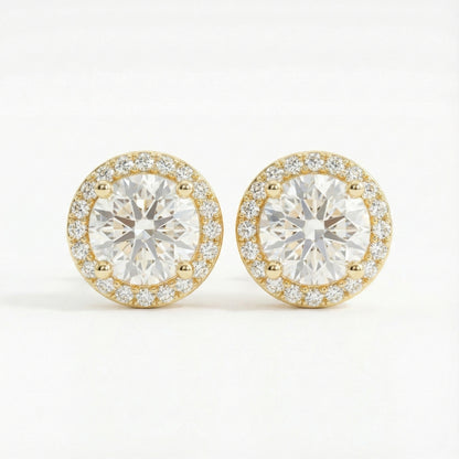 Classic Halo Stud Earrings | Made With Pure 925 Silver