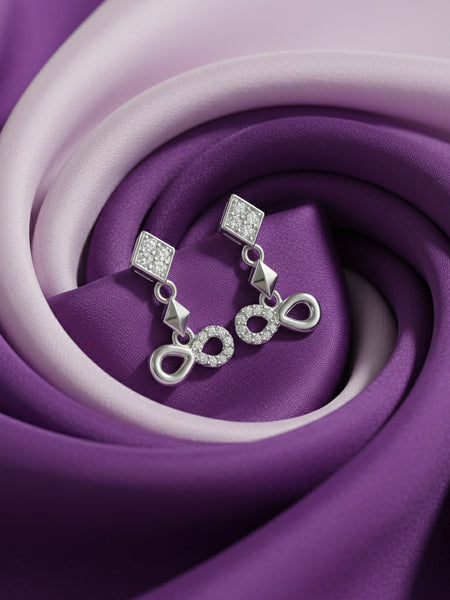 Modern Geometric Link Drop Earrings | Made With Pure 925 Silver