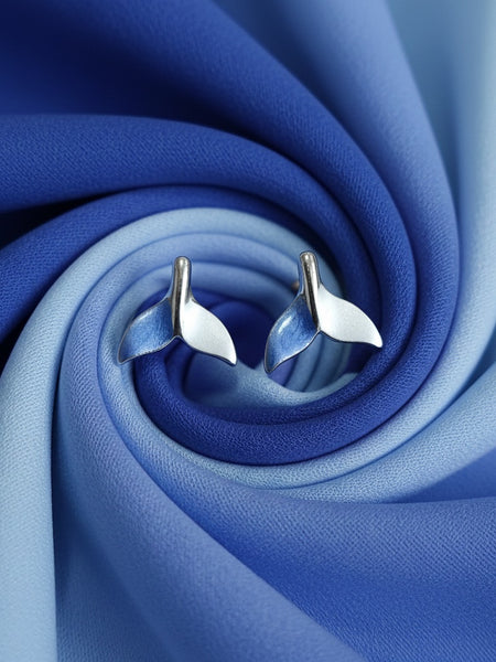 Whimsical Mermaid Tail Studs | Made With Pure 925 Silver