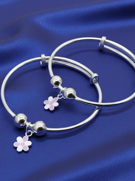 Little Bloom Adjustable Kids Kada Set (13.2g) - 92.5 SIlver