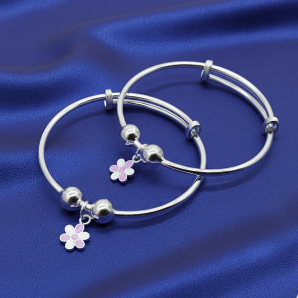 Little Bloom Adjustable Kids Kada Set (13.2g) - 92.5 SIlver