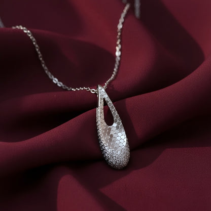 Honeycomb Droplet Pendant Set | Made With Pure 925 Silver