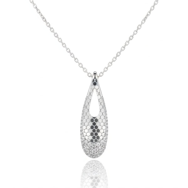 Honeycomb Droplet Pendant Set | Made With Pure 925 Silver
