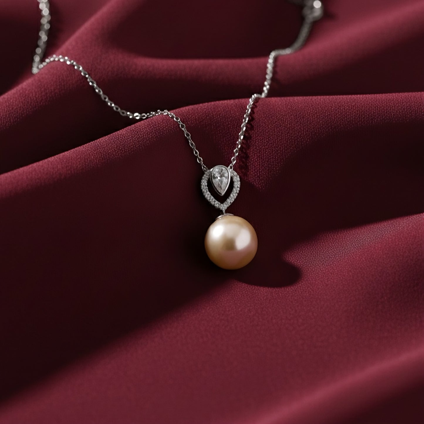 The Timeless Drop Pearl Pendant Set | Made With Pure 925 Silver