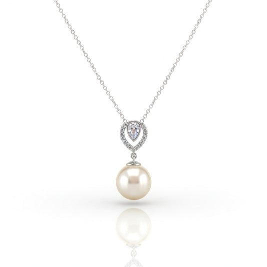 The Timeless Drop Pearl Pendant Set | Made With Pure 925 Silver