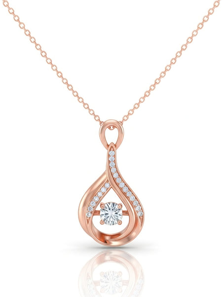 Golden Rhythm Solitaire Pendant | Made With Pure 925 Silver