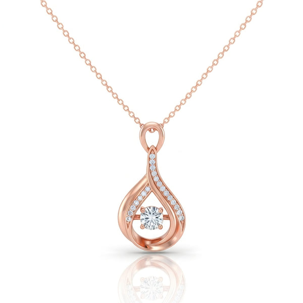 Golden Rhythm Solitaire Pendant | Made With Pure 925 Silver