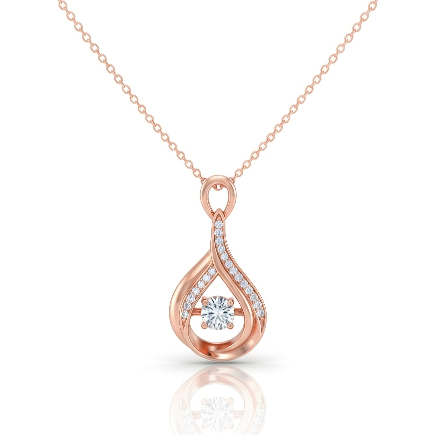 Golden Rhythm Solitaire Pendant | Made With Pure 925 Silver
