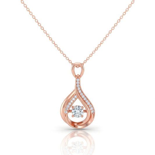 Golden Rhythm Solitaire Pendant | Made With Pure 925 Silver