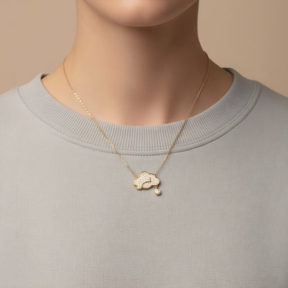 The Gilded Cloud Raindrop Pendant Set | Made With Pure 925 Silver