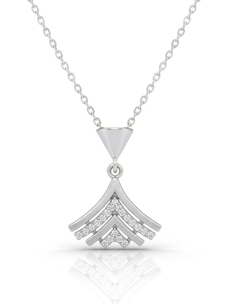 Minimal Chevron 92.5 Silver Pendant Set Elegant Daily Wear