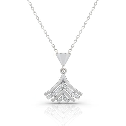 Minimal Chevron 92.5 Silver Pendant Set Elegant Daily Wear