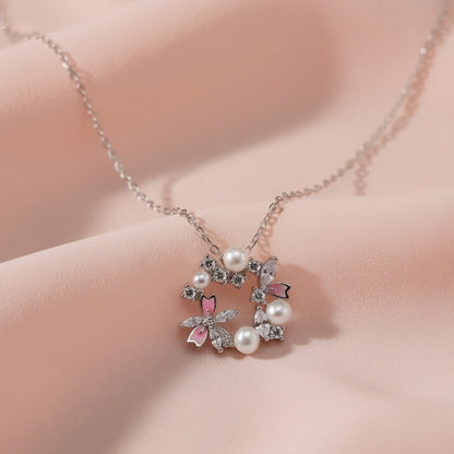 Elegant Floral 92.5 Silver Pendant Set for Daily Wear
