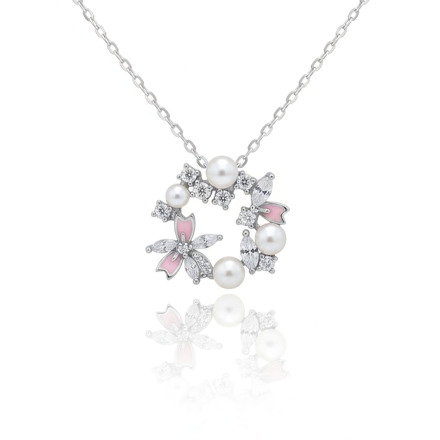 Elegant Floral 92.5 Silver Pendant Set for Daily Wear