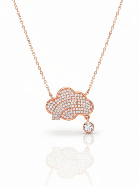 The Gilded Cloud Raindrop Pendant Set | Made With Pure 925 Silver