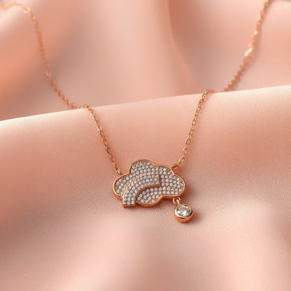 The Gilded Cloud Raindrop Pendant Set | Made With Pure 925 Silver