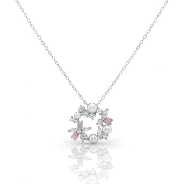 Elegant Floral 92.5 Silver Pendant Set for Daily Wear