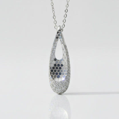 Honeycomb Droplet Pendant Set | Made With Pure 925 Silver